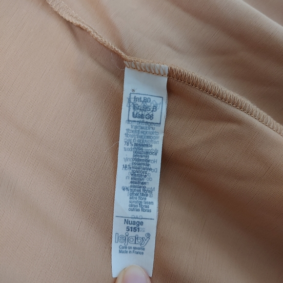 Maison Lejaby Nuage Bodysuit Size 36B Shaping Nude Tan - Picture 16 of 16